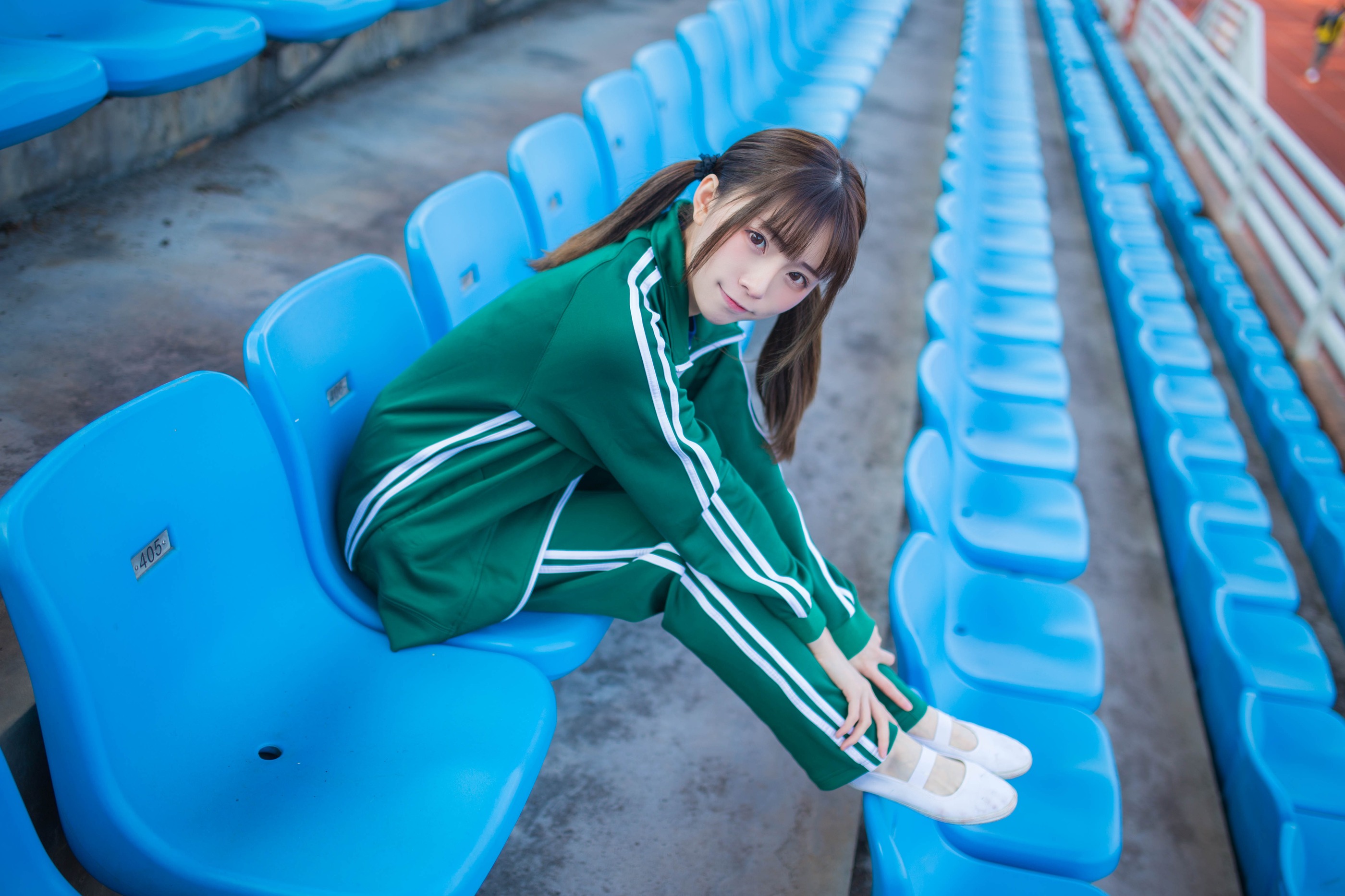 图片[1]-Kitaro_绮太郎 – NO.046 运动服女孩 绿 [18P]-XikXak